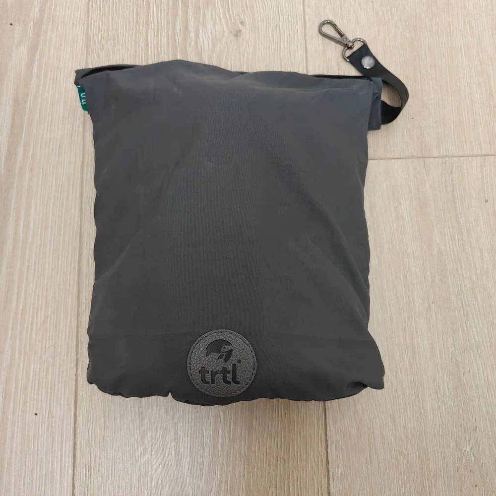 Trtl Unisex Travel Pillow With Case Gray Fleece Neck Support Portable Travel